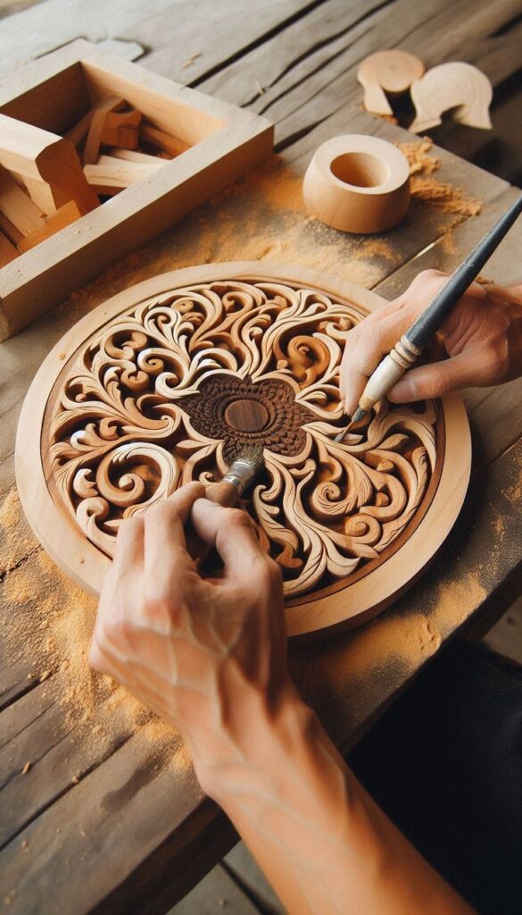 artisan carving wood
